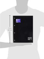 Notitieboek Oxford Classic Europeanbook A4+ 4-gaats ruit 5x5mm 80vel zwart | 5 stuks - thumbnail