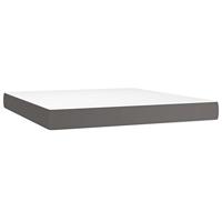 Boxspring met matras kunstleer grijs 180x200 cm - thumbnail
