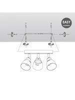 Home sweet home LED opbouwspot Aka 3L Ø 19 cm - zwart - thumbnail