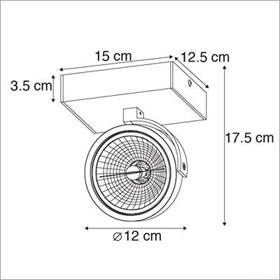 QAZQA Design spot wit verstelbaar - Go