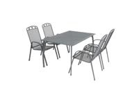 Greemotion Tuinset Toulouse (Tafel + 4 stapelstoelen, 140 x 74 x 90 cm) - thumbnail
