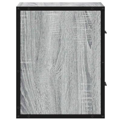 Nachtkastjes 2st wandgemonteerd 40x31x39,5cm grijs sonoma eiken