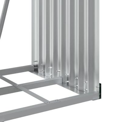 VidaXL Haardhoutopslag 40x45x100 cm gegalvaniseerd staal lichtbruin