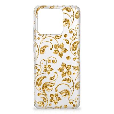 Xiaomi Redmi 10C | TPU Case | Gouden Bloemen Xiaomi Redmi 10C | TPU Case | Gouden Bloemen