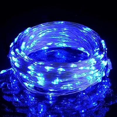 Lichtsnoer met 400 microLED's blauw 8 functies 40 m