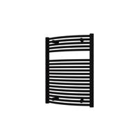 Designradiator BWS Odro Gebogen met Zijaansluiting 76,4x58,5 cm 528 Watt Mat Zwart - thumbnail