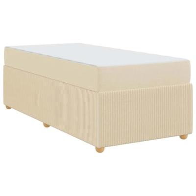 Bedframe met matras met matras Crème 100 x 200 cm Stof