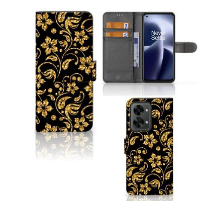 OnePlus Nord 2T Hoesje Gouden Bloemen OnePlus Nord 2T Hoesje Gouden Bloemen
