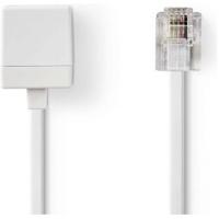 Telecomverlengkabel | RJ11 male - RJ11 female | 5,0 m | Wit - thumbnail