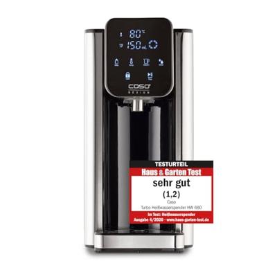Caso HW660 Heetwaterdispenser 2.7L 2600W RVS/Zwart - thumbnail