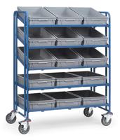 Fetra Hauptartikel 1399 Etagewagen Staal Poedercoating Laadvermogen (max.): 250 kg Stralend blauw (RAL 5007) - thumbnail