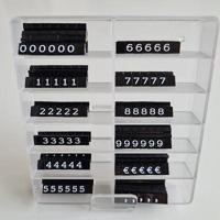 Prijscassette Vitrine 6mm zwart/wit - thumbnail