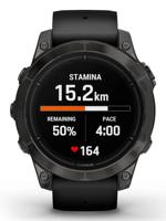 Garmin - Epix Pro (Gen2) - High Performance Connected Watch - 47 mm - staal, grijs met zwarte armband - thumbnail