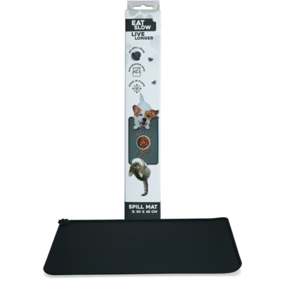 Eat Slow Live Longer Spill Mat S Grey