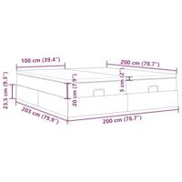 Ottoman bed met matrassen 200x200cm fluweel donkergrijs - thumbnail