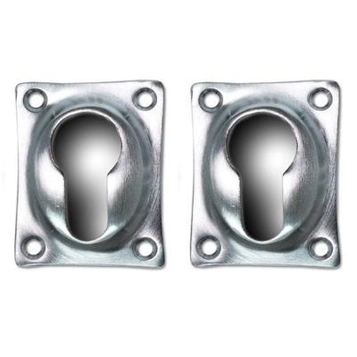 De Oude Deurklink Cilinderrozet - Rechthoekig mat nikkel