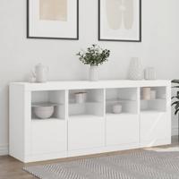 Dressoir met LED-verlichting 163x37x67 cm wit - thumbnail
