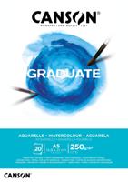 Aquarelpapier canson graduate 20vel 250gr a5 wit | 5 stuks - thumbnail