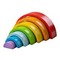 Bigjigs klein houten regenboog stapelspel, 11dlg. - thumbnail