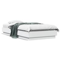 Bedframe met LED-verlichting wit 90x190 cm - thumbnail