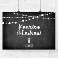Poster kaarten en cadeaus festival krijtbord - thumbnail