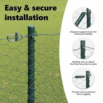 VidaXL Afrasteringspaal groen 25 x 1,6 m (50 mm gaas) staal en pvc