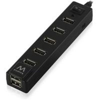 Ewent Ew1130 7-Poorts Usb 2.0 Hub Aan/Uit Knop, Zwart - thumbnail
