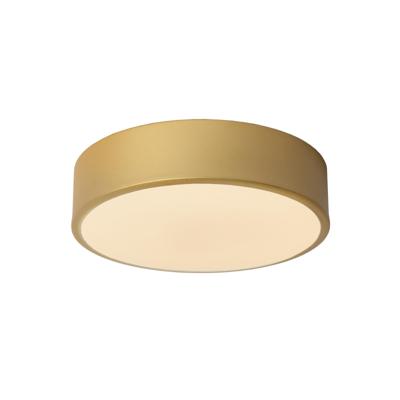 Lucide UNAR - Plafonnière - Ø 20 cm - LED 3 StepDim - 1x12W 2700K - Mat Goud / Messing
