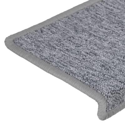 VidaXL Trapmatten 15 st 65x21x4 cm lichtgrijs met rechthoekige rand VidaXL Trapmatten 15 st 65x21x4 cm lichtgrijs met rechthoekige rand