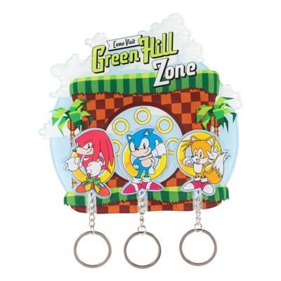 Sonic the Hedgehog Key rack incl. 3 key rings Sonic the Hedgehog Key rack incl. 3 key rings