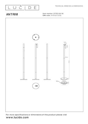 Lucide ANTRIM - Oplaadbare Leeslamp Binnen/Buiten - Accu/Batterij - LED Dimb. - 1x2,2W 2700K - IP54 - Met draadloos oplaadstation - Zwart Lucide ANTRIM - Oplaadbare Leeslamp Binnen/Buiten - Accu/Batterij - LED Dimb. - 1x2,2W 2700K - IP54 - Met draadloos oplaadstation - Zwart