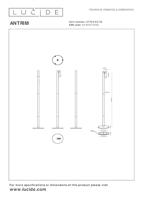 Lucide ANTRIM - Oplaadbare Leeslamp Binnen/Buiten - Accu/Batterij - LED Dimb. - 1x2,2W 2700K - IP54 - Met draadloos oplaadstation - Zwart - thumbnail