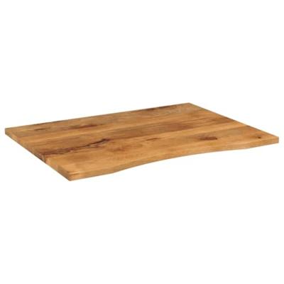 Bureaublad met ronding 100x80x2,5 cm massief ruw mangohout