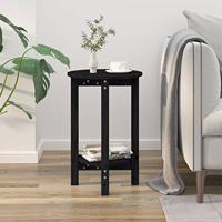 Salontafel Ø 40x60 cm massief grenenhout zwart - thumbnail