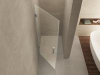 Less nisdeur 1000 x 2000 x 8 mm nano helder glas/chroom - thumbnail