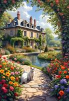The Cottage's Flowering Arch Puzzel 1000 stukjes - thumbnail
