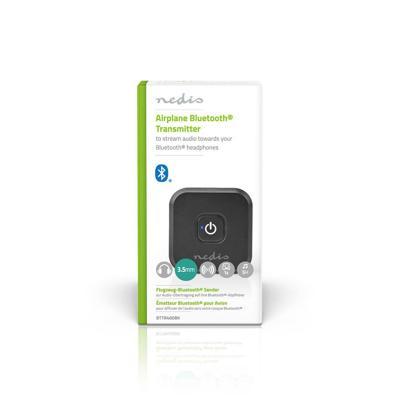 Bluetooth®-Zender | Input: 2x 3,5 mm Male | SBC | Maximaal 1 Apparaat | 5 uur | Automatische uitschakelfunctie | Zwart