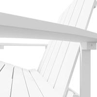 Tuinstoel Adirondack met voetenbank HDPE wit - thumbnail
