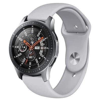 By Qubix - Compatible met Garmin Venu 2 / Garmin Venu 3 - Rubberen sportband - Grijs - Compatible Garmin bandje - Bandbreedte: 22mm