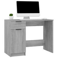 Bureau 100x50x75 cm bewerkt hout grijs sonoma eikenkleurig - thumbnail