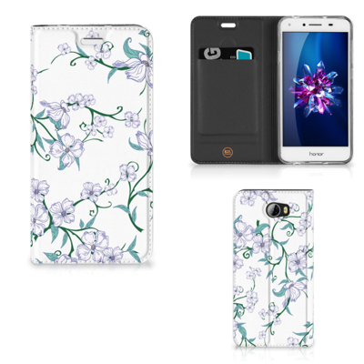 Huawei Y5 2 | Y6 Compact Uniek Smart Cover Blossom White Huawei Y5 2 | Y6 Compact Uniek Smart Cover Blossom White