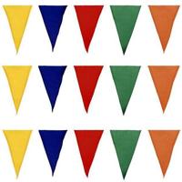 Boland Polyester kleurrijke vlaggenlijn 10m - thumbnail