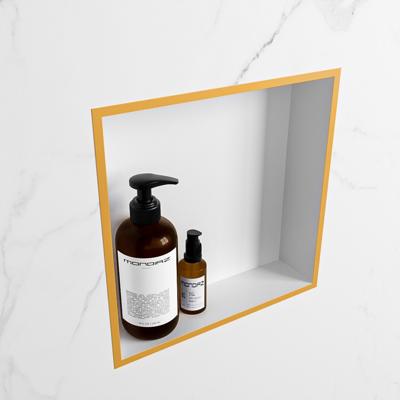 MONDIAZ EASY Nis 29,5x29,5cm in solid surface kleur Ocher | Talc. 1 vak geschikt voor in- of opbouw MONDIAZ EASY Nis 29,5x29,5cm in solid surface kleur Ocher | Talc. 1 vak geschikt voor in- of opbouw