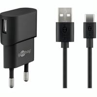 USB A oplader + USB A naar C kabel - thumbnail