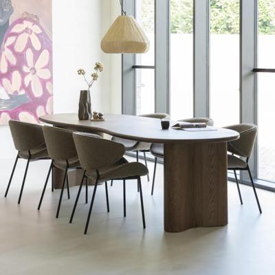 Eleonora Organische Eettafel 'Josh' Eiken, 300 x 110cm, kleur Bruin Eleonora Organische Eettafel 'Josh' Eiken, 300 x 110cm, kleur Bruin