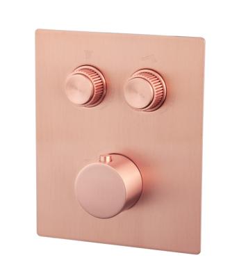 Wiesbaden Afbouwdeel Inbouwthermostaat Caral Klik Pro 2-weg Geborsteld Koper Wiesbaden Afbouwdeel Inbouwthermostaat Caral Klik Pro 2-weg Geborsteld Koper