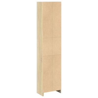 Boekenkast 40x24x176 cm bewerkt hout sonoma eikenkleurig