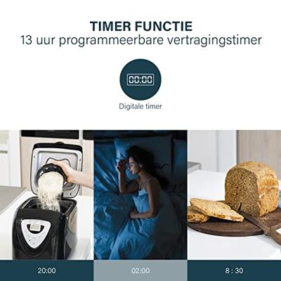 Princess 152009 Broodbakmachine Zwart/Zilver