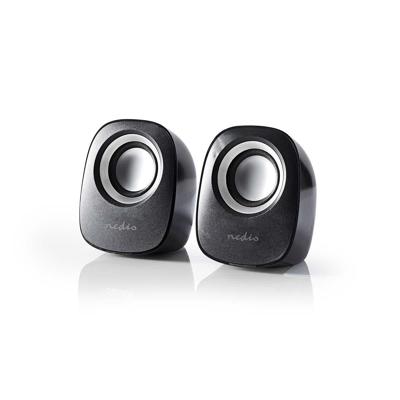 PC-Speaker | 2.0 | 12 W | 3,5 mm Jack | Zwart/Zilver