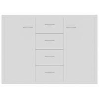 Dressoir 88x30x65 cm bewerkt hout wit - thumbnail